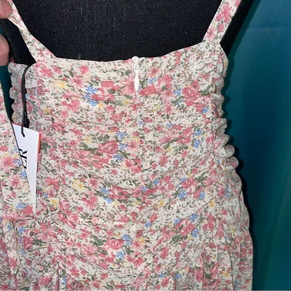 Nwt Cider Ditsy Floral Ruched Cami Dress sz S - Picture 4 of 14